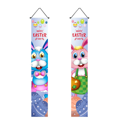 Faixa de Coelho da Páscoa 1 conjunto faixa de varanda feliz páscoa coelho páscoa bandeira