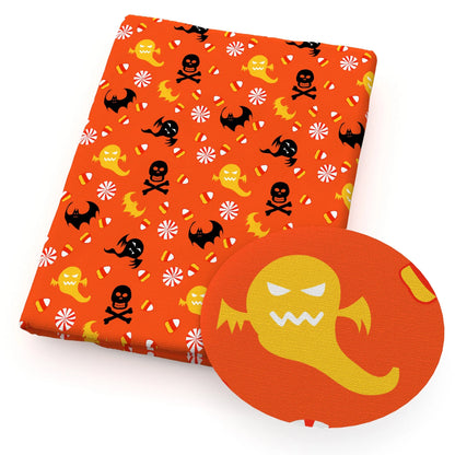 kit de Tecidos Tecido Decorativo para Cenografia Estampados com Temática de Halloween Poliéster/Algodão