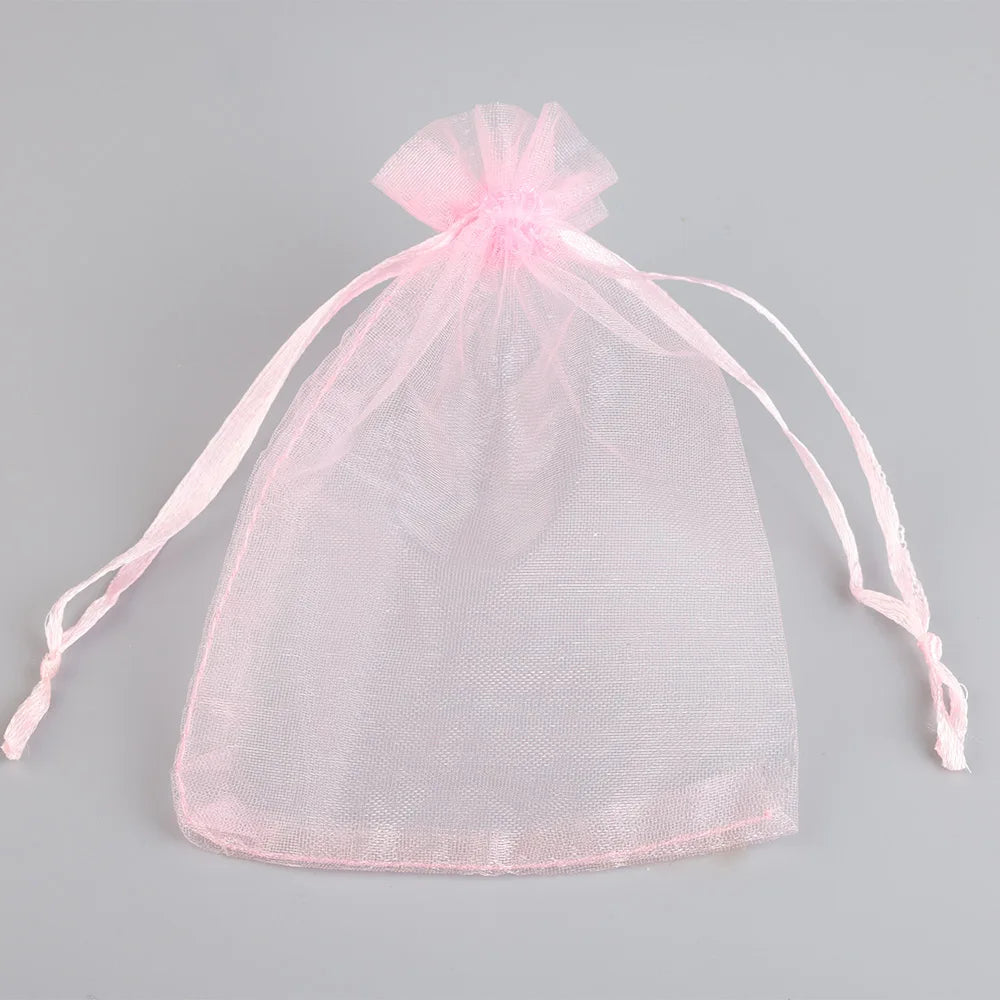 Sacolinhas Grande Organza Saco De Organza Branco 15x20cm - Pacote 50 Gala, Multicor