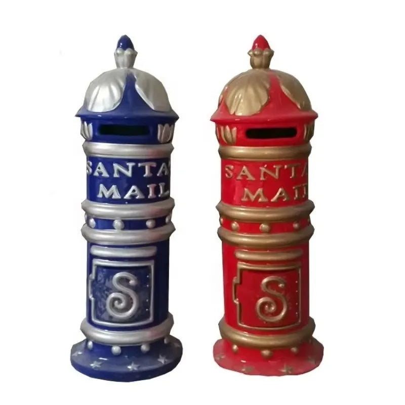 Caixa de Correio Decorativa de Papai Noel Feita de Ferro Adicionando Natalino Shopping