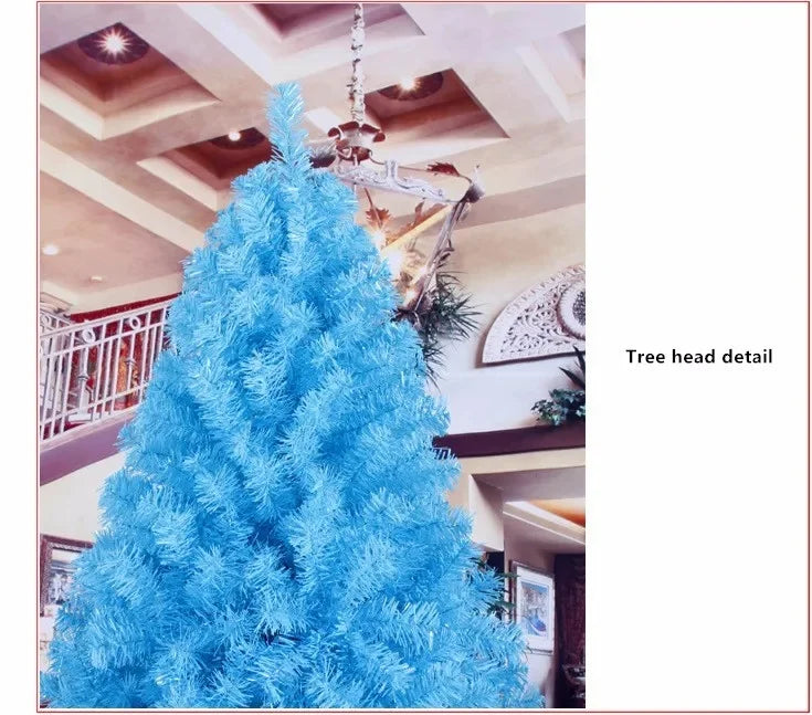 Árvore de Natal azul Claro Premium PVC Artificial Pinheiro suporte de metal decorações