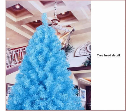 Árvore de Natal azul Claro Premium PVC Artificial Pinheiro suporte de metal decorações