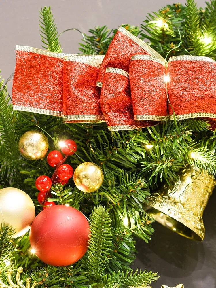 Guirlanda de Natal vermelha nevada Belas Guirlanda de natal criativa guirlanda de porta