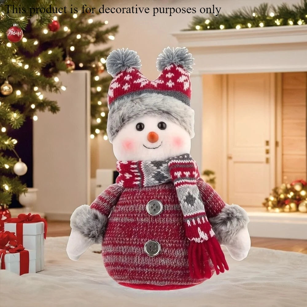 Boneca de boneco de neve de natal com chapéu decoração foto prop, presente crianças