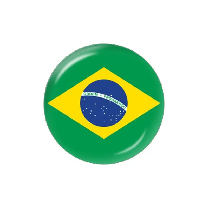 Cabochão de vidro fotográfico plano e redondo Copa do Mundo