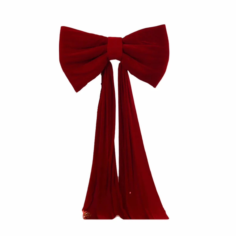 Laços grandes de banco de casamento caudas longas 50 x 38 cm, decorações corredor