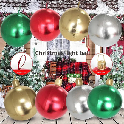 Bola de Natal Gigante Inflável para Decoração, Natalinas Coloridas Cenários Fotográficos