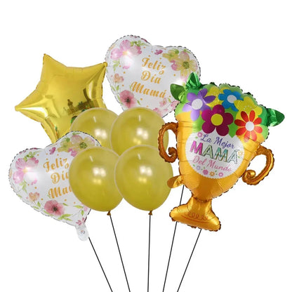 Balões para o Dia das Mães, decoração para festa do Dia das Mães. Balões metalizados