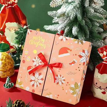 Calendário do Advento Decorado Calendário de Natal Contagem regressiva de 24 gavetas