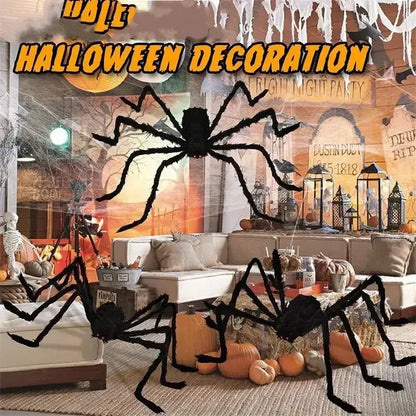 Aranha Preto Peludo Halloween Aranha, 1.5 Metro Preta, Macia, Peluda, Assustadora Ar Livre