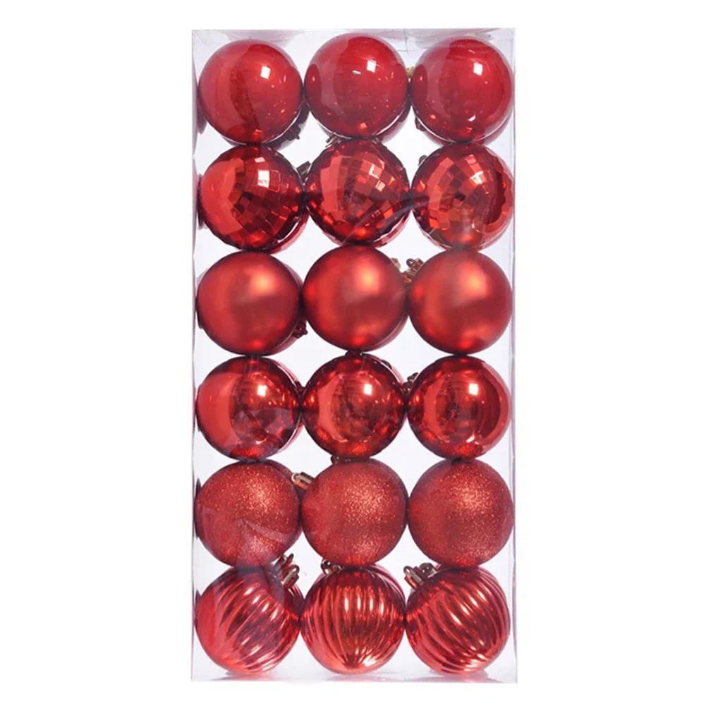 Bola de Natal 17.5cm*8.5cm*6cm Pacote 36 Enfeites Natal Decorações Bola Inquebráveis
