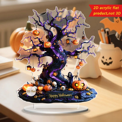 Decoração de árvores mortas Halloween ornamento de mesa halloween temático fantasma