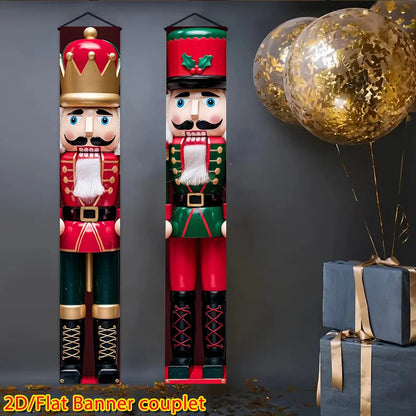 Bandeira Gigante Quebra-Nozes Natal Teto Bandeira Gigante Em Formato De Quebra-Nozes