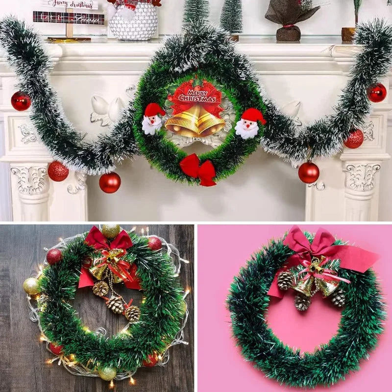 Guirlanda de Natal 2/4/10/30 metros Verde Profundo/Comprido de enfeite de árvore Natal