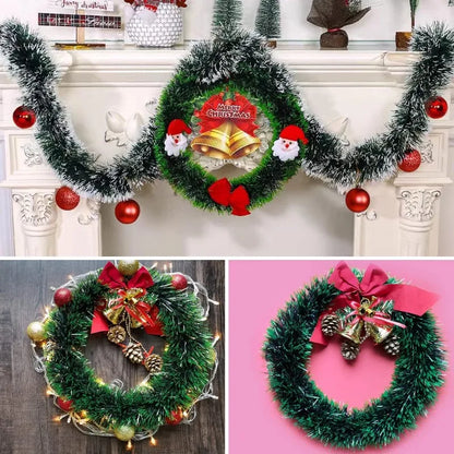 Guirlanda de Natal 2/4/10/30 metros Verde Profundo/Comprido de enfeite de árvore Natal