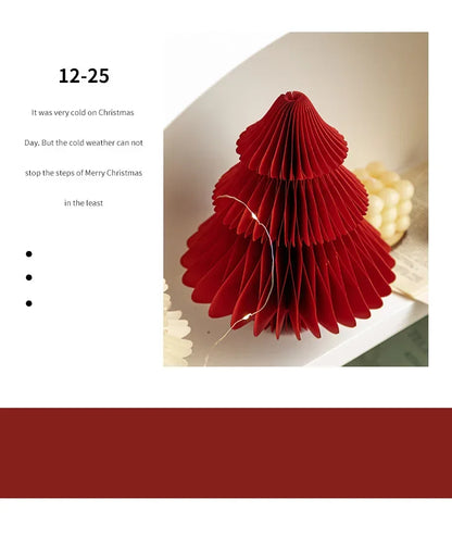 Árvores de Natal de papel, Árvore de papel de favo de mel de Natal Enfeite árvore