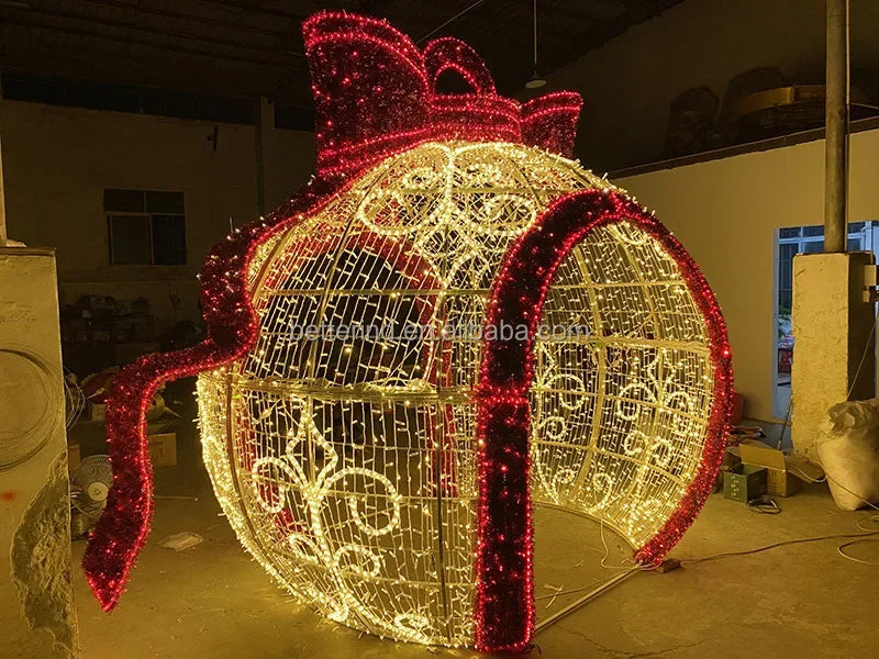Bola de Natal  Shopping Grande LED Exterior Metal Decorativa Arco decorativo de Natal 3m