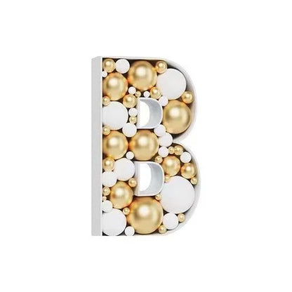 Letras Gigante Moldura para Balão com Números, Mosaico de Balões de 73 cm, Moldura