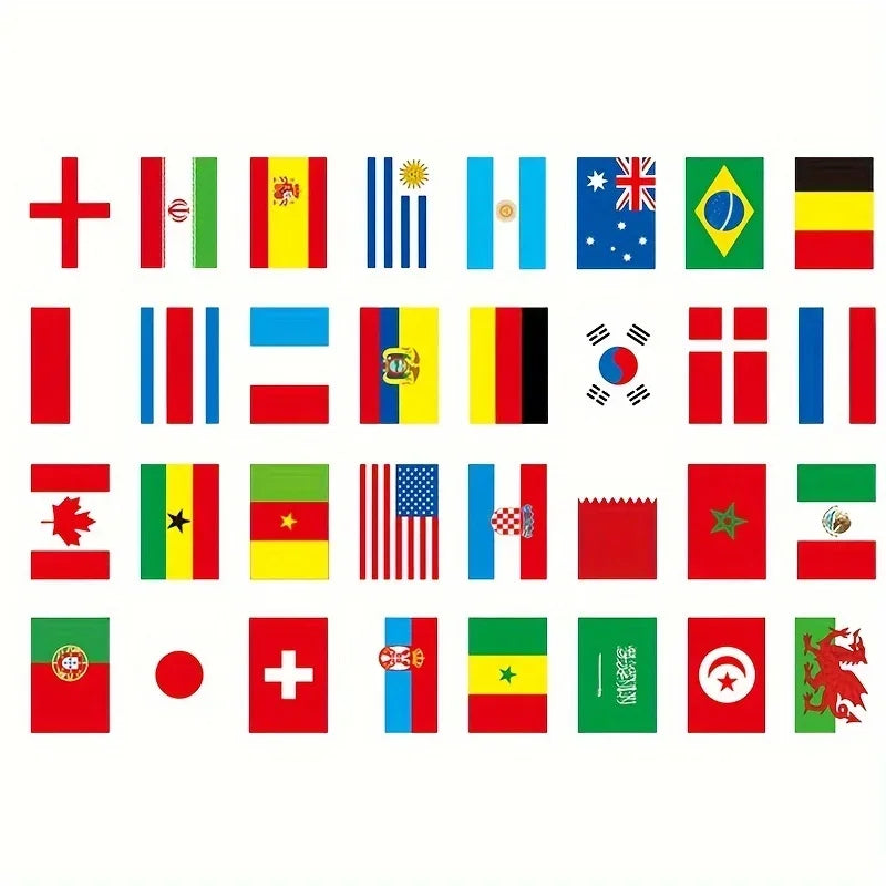 Bandeira de corda de 32 países bandeira internacional bandeira Copa do Mundo