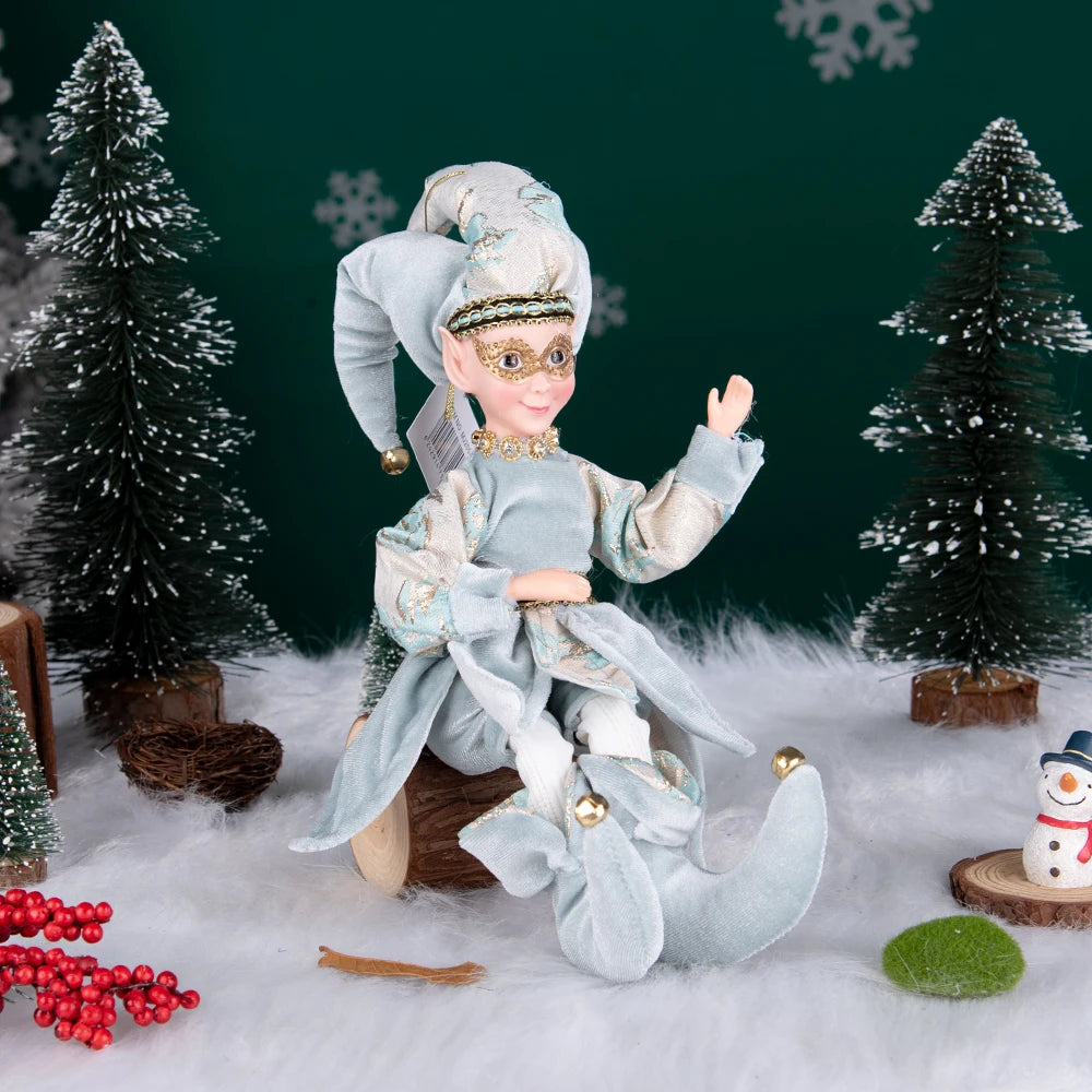Fada do País das Maravilhas do Inverno de Natal, Grande - 45cm, Palhaço de Natal Decorativo