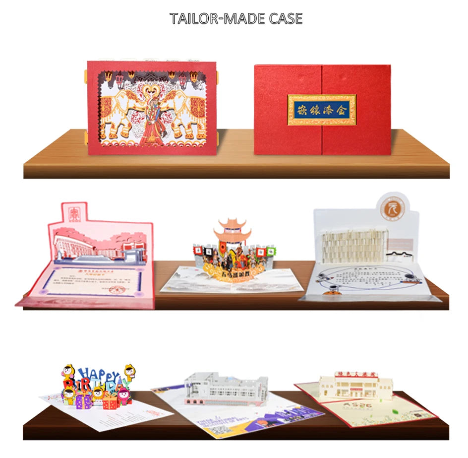 Cartão pop-up New House, cartão de felicitações 3D New House, cartão de boas-vindas