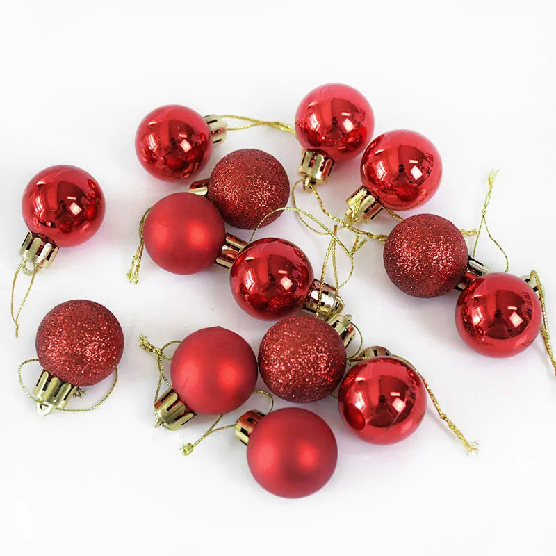 Bola de natal glitter Conjunto de 24 peças de decorações de Natal com bolas Natal  bolas