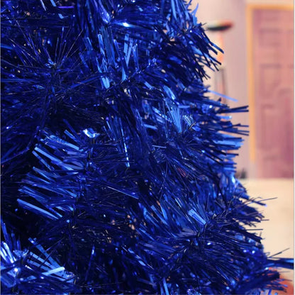 Árvore de Natal, árvore de Natal artificial azul real sem iluminação de 5 pés, árvore cor azul