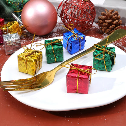 Caixas de Presente Pequenas Decoração de Árvore de Natal Cores Aleatórias 12/240 peças