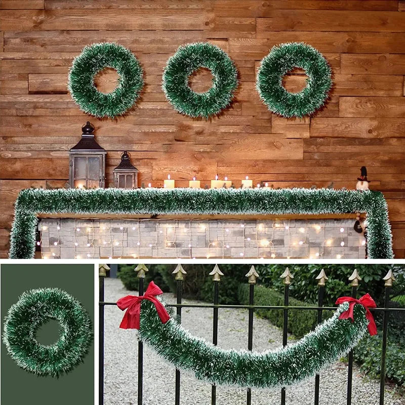 Guirlanda de Natal 2/4/10/30 metros Verde Profundo/Comprido de enfeite de árvore Natal