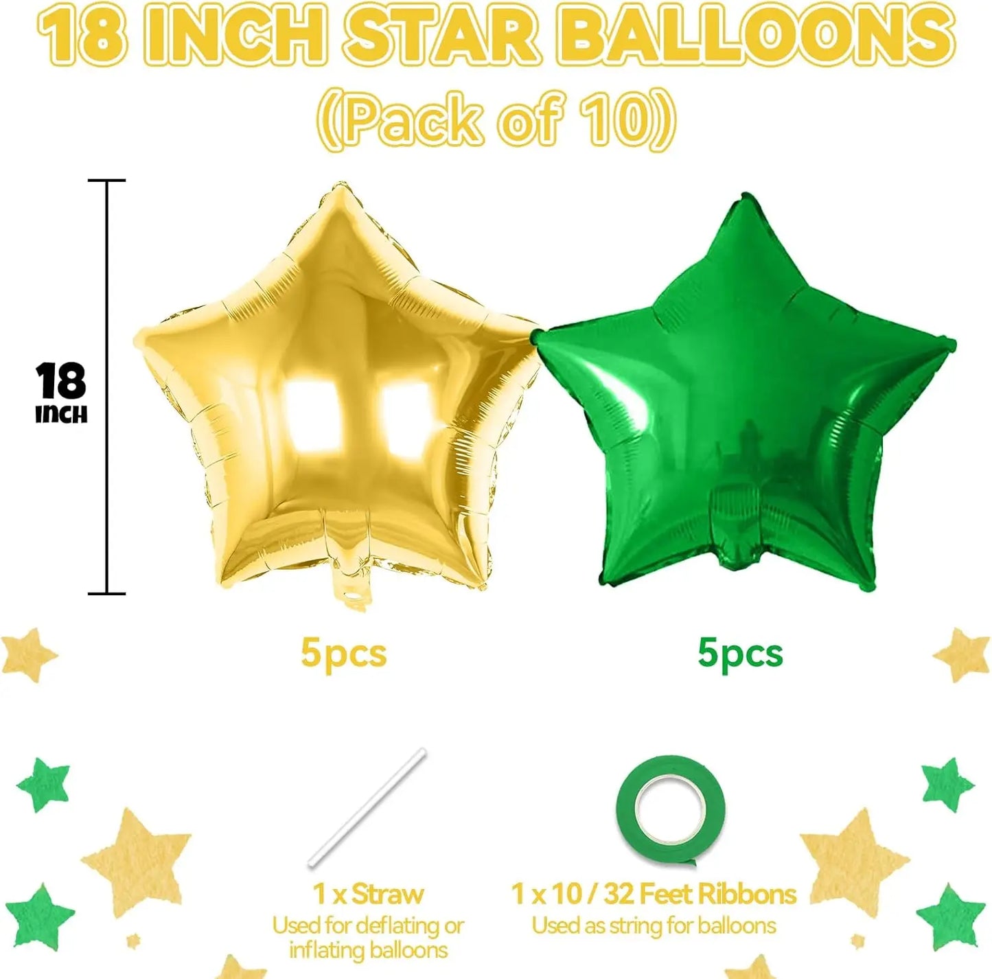 Kit Decoração Brasil Copa do Mundo com Balões Brasil, Cortinas Metalizadas e Estrelas