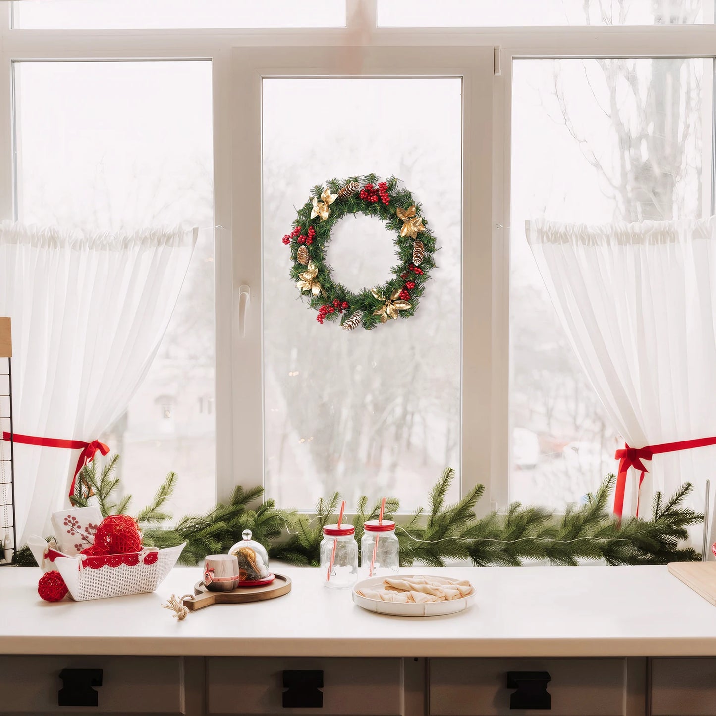 Guirlanda De Natal Enfeite De Guirlanda De Natal Decoração De Natal Decoração Pendurada