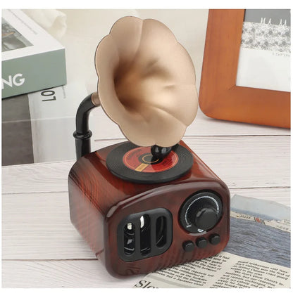 Caixa de música fonógrafo retrô clássico gramofone musical caixa mesa decoração