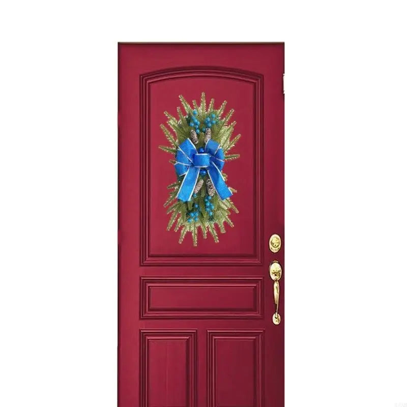 Guirlandas de Natal para corrimão de escada para porta da frente, guirlanda de LED