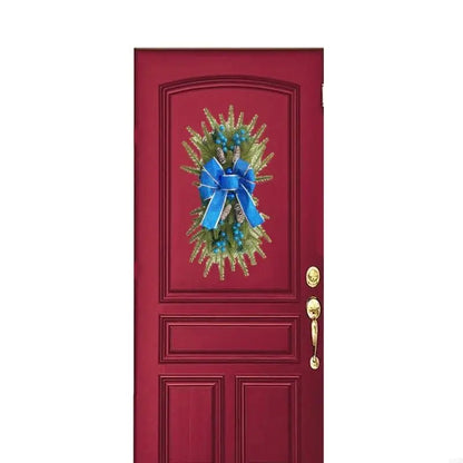 Guirlandas de Natal para corrimão de escada para porta da frente, guirlanda de LED