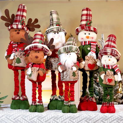 Boneco de Neve Alce em Pé, Boneco com Chapéu de Serapilheira, Pelúcia para Decoração