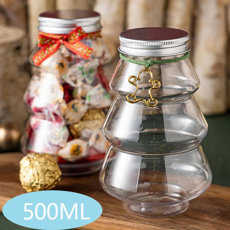 Pote ou Garrafa Plástica em Formato de Árvore de Natal 5cm/1,96 pol. * 14cm/5,51 pol. ( 100%)