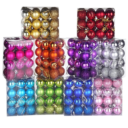 Bolas de Decoração de Natal 24 Peças de Bolas de Enfeite de Árvore de Natal Decorações