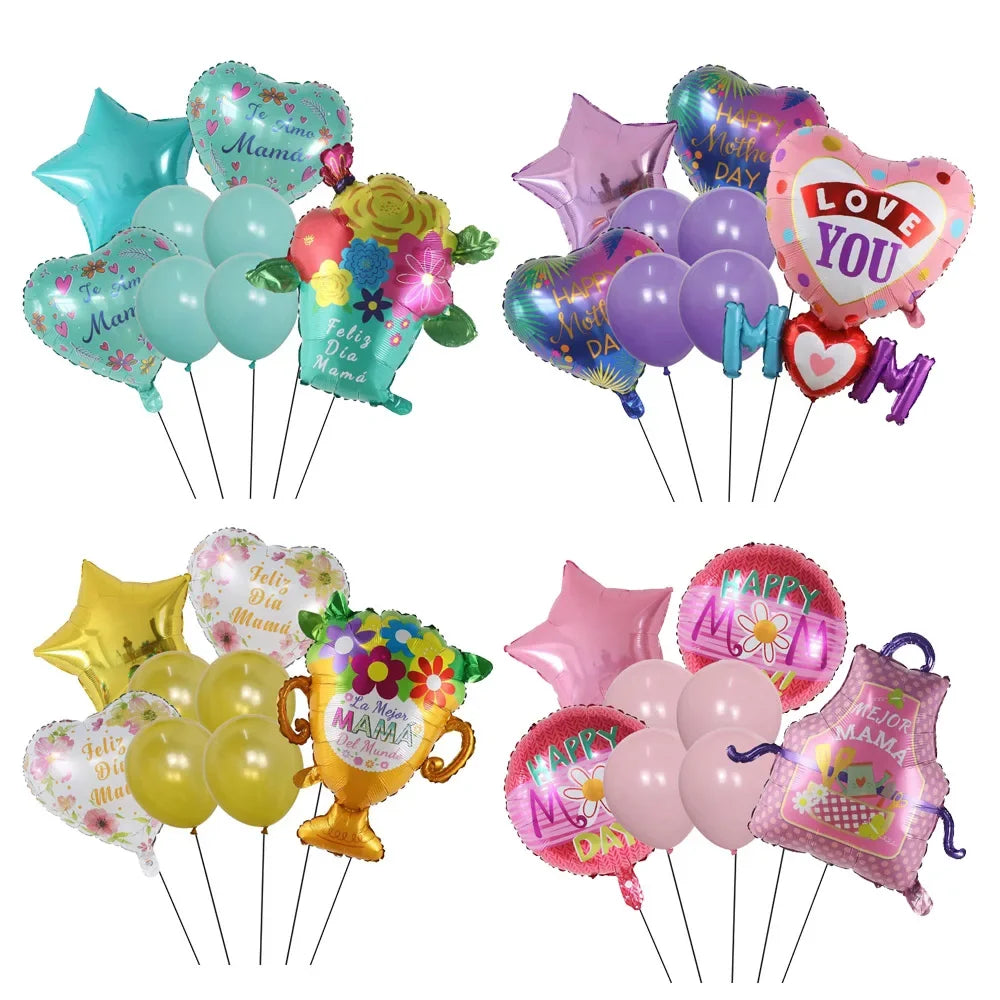Balões para o Dia das Mães, decoração para festa do Dia das Mães. Balões metalizados