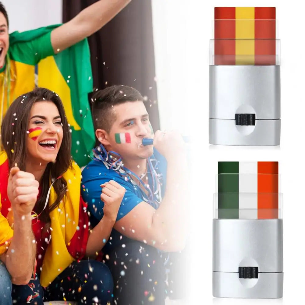 Caneta rosto bandeira torcida Romênia, caneta maquiagem para pintar uma bandeira Copa