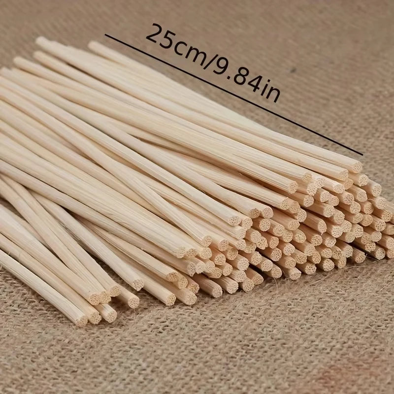 50 unidades de palitos difusores de paletes de madeira de rattan, difusor de vidro e difusor