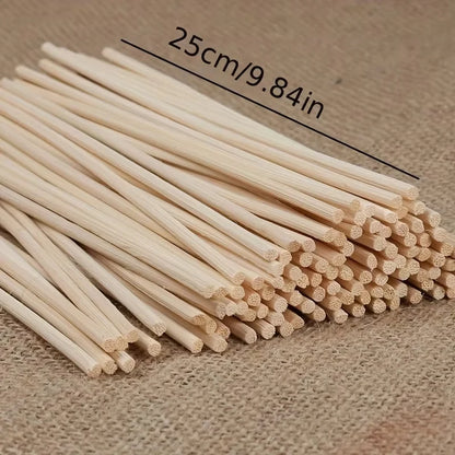 50 unidades de palitos difusores de paletes de madeira de rattan, difusor de vidro e difusor