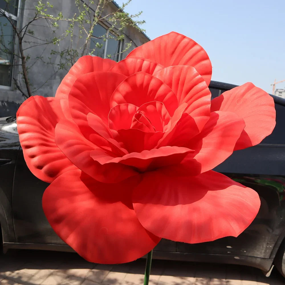 Simulação Peônia Flor , Foto Adereços Janela Exibição Artificial e Gigante 50cm Flores