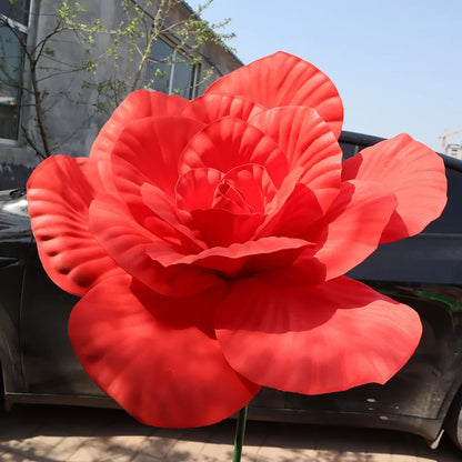 Simulação Peônia Flor , Foto Adereços Janela Exibição Artificial e Gigante 50cm Flores
