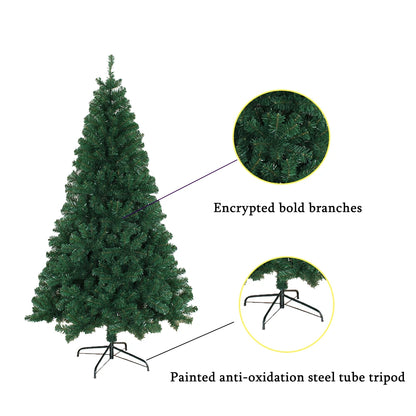 Árvore De Natal Verde Com Neve Luxo 1,50m 170 Galhos