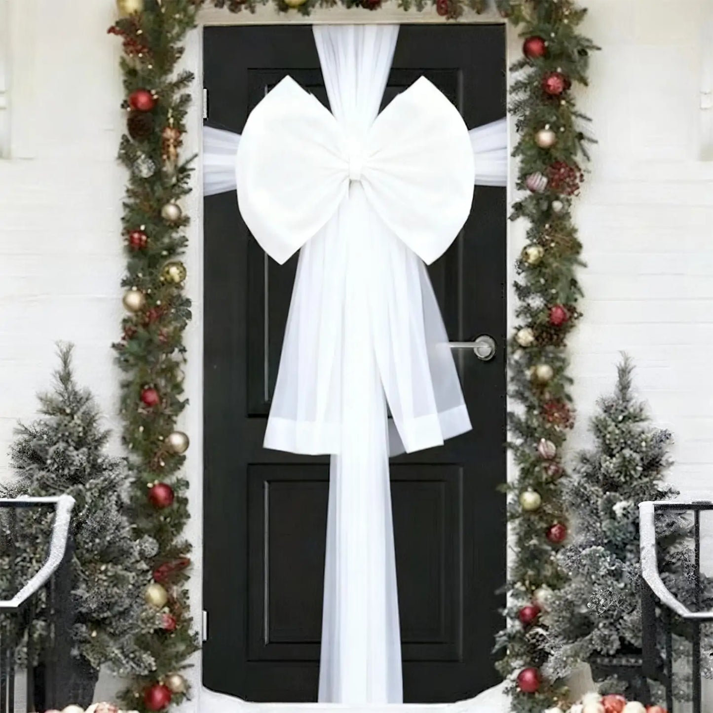 Laços grandes de banco de casamento com caudas longas 60x80cm, decorações corredor