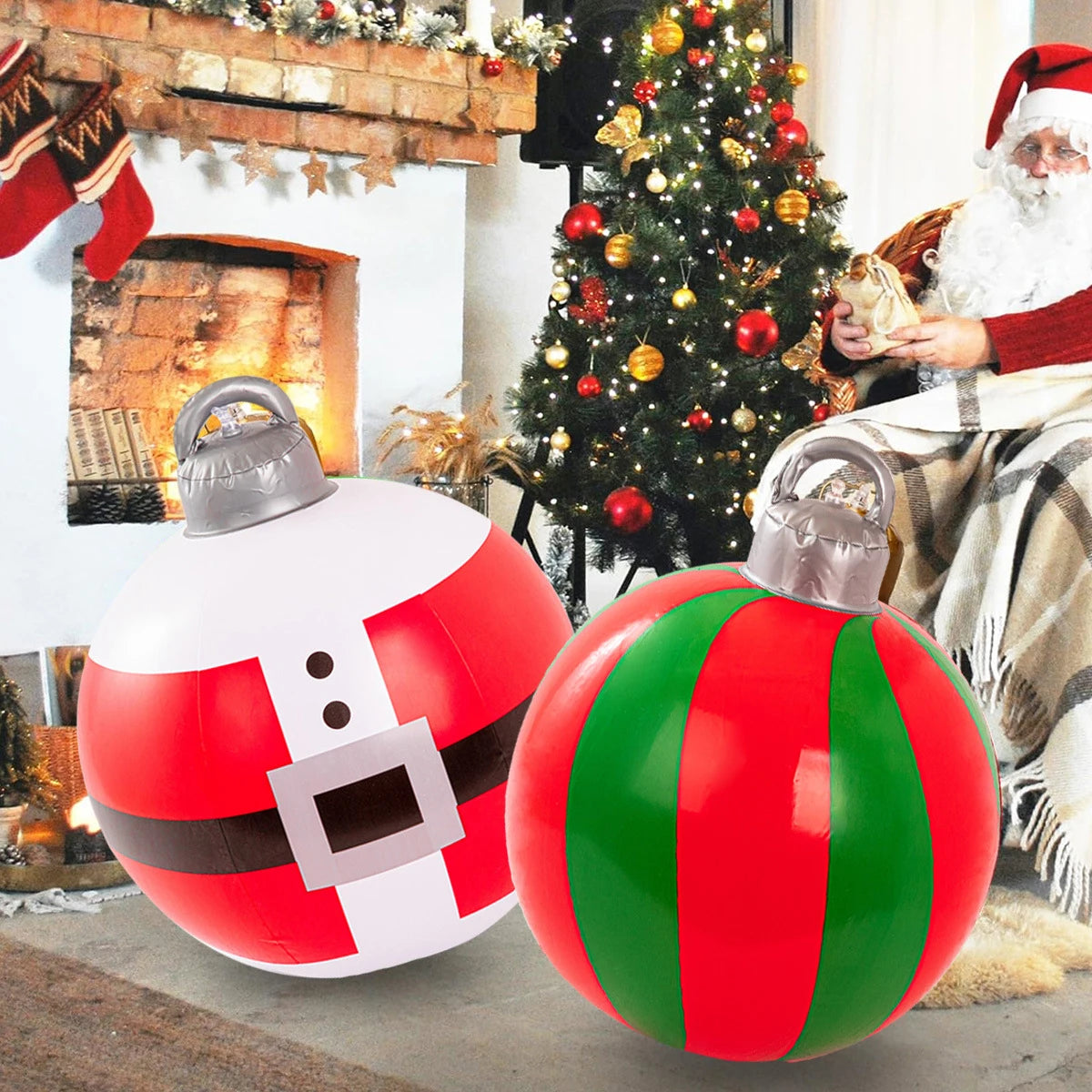 Bola de Natal Inflável, Inflável para Exterior, Bolas Infláveis Decoradas, Decoração e Infláveis
