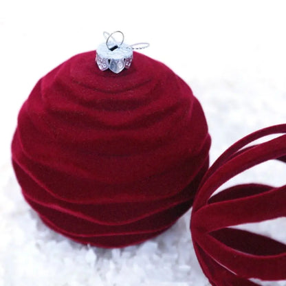 Bola de Natal Enfeites de Bolas de Natal de Veludo 4 Peças Decorativos / Tamanho: 16x8cm