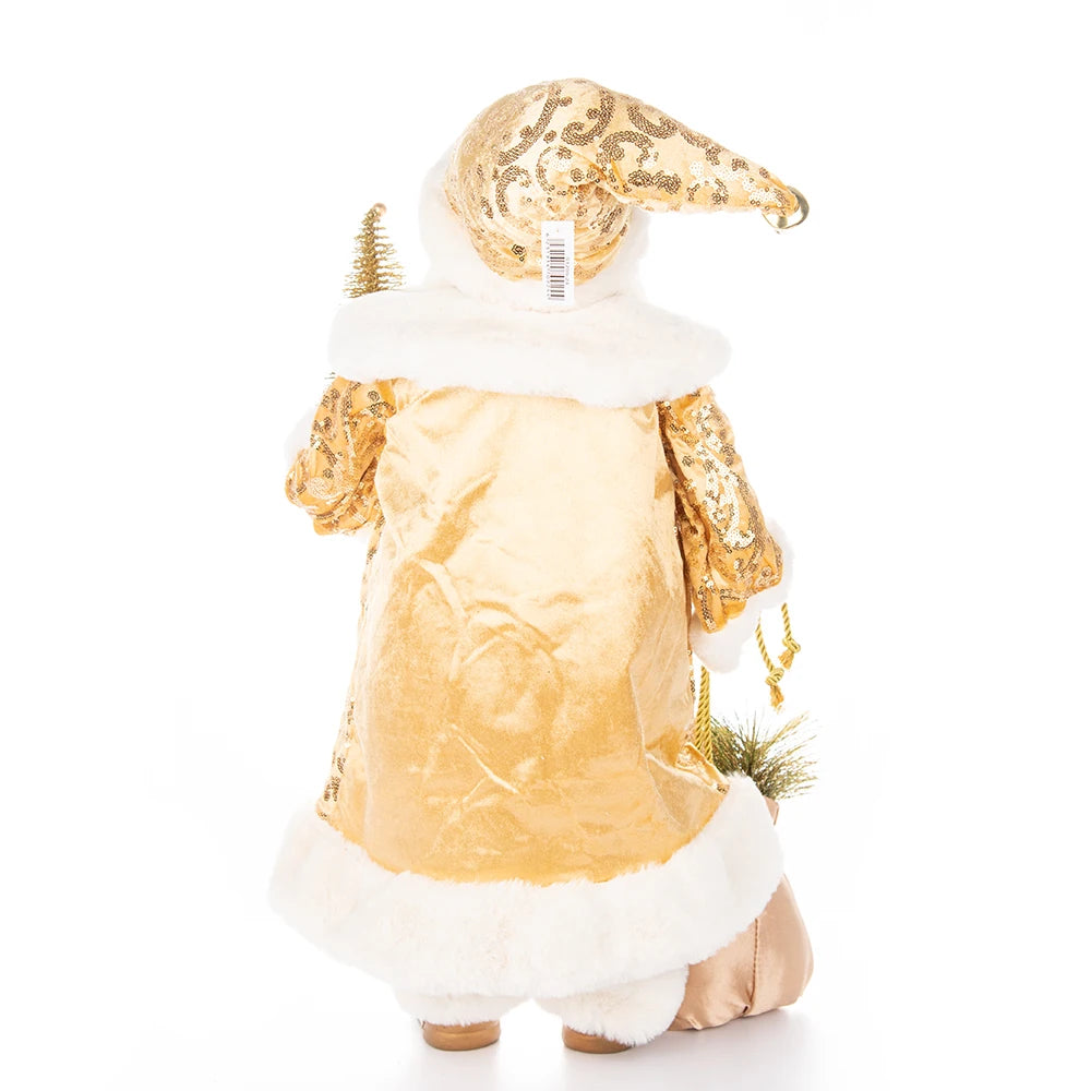 Boneco Papai Noel 60Cm Com Dourado