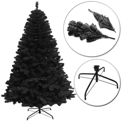Árvore de Natal 210cm Árvore de Natal Artificial com Suporte de Metal Árvore Abeto PVC