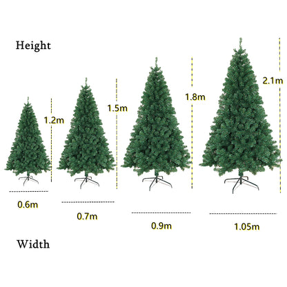 Árvore De Natal Verde Com Neve Luxo 1,50m 170 Galhos